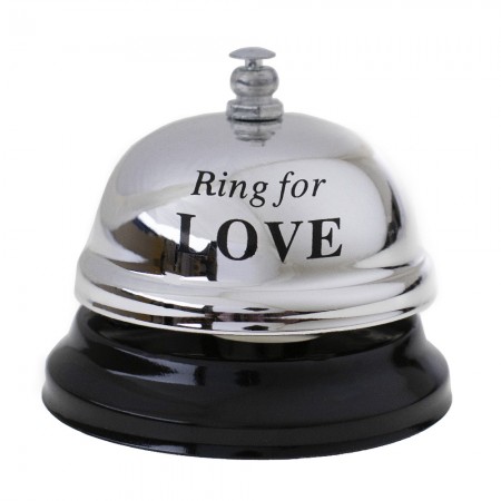 Звонок настольный LOVE (серебряный)