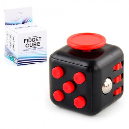 Кубик антистрес Fidget Cube (чорний з червоним)