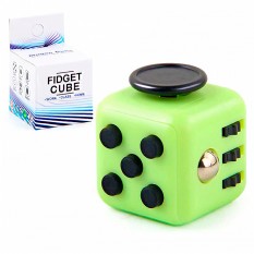 Кубик антистресс Fidget Cube (зеленый с черным)