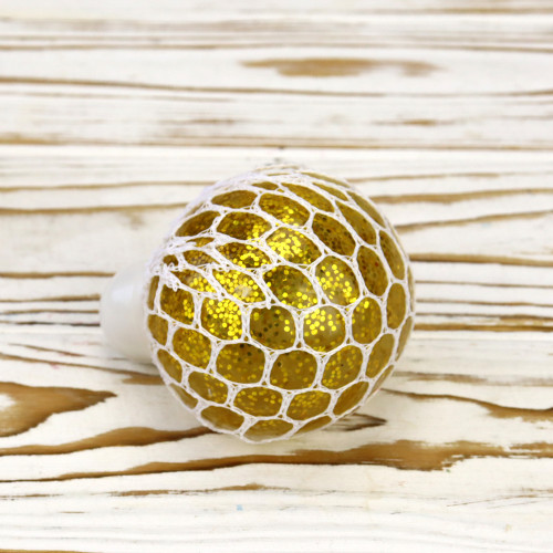 Іграшка антистрес Стресбол з блискітками 6х6 (золотий)