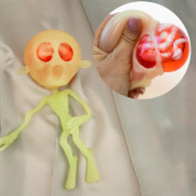 Іграшка антистрес Скелет гуманоїда з хробаками (світлонакопичувальний)