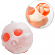 Іграшка антистрес Череп Гуманоїда з хробаками (білий з червоним)