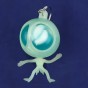 Іграшка антистрес Гуманоїд з хробаками світлонакопичувальний (блакитна)