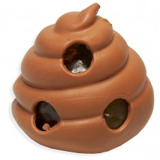 Игрушка антистресс резиновая Какашка с орбизом (коричневая)