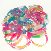 Браслет силіконовий Ukraine світлонакопичувальний (уп. 50шт)
