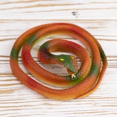Резиновая змея 70см (оранжевая)