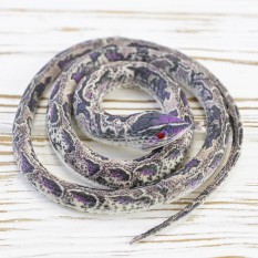 Гумова змія 70см (бузково-коричнева)