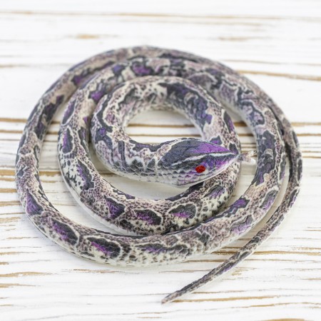 Гумова змія 70см (бузково-коричнева)