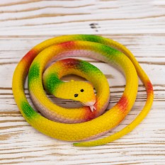 Резиновая змея 70см (желтая)