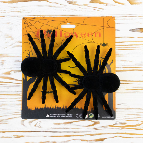 Паук декоративный Тарантул флок 10см (уп. 2 шт)