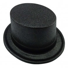 Шляпа детская Цилиндр блестящая (черная)