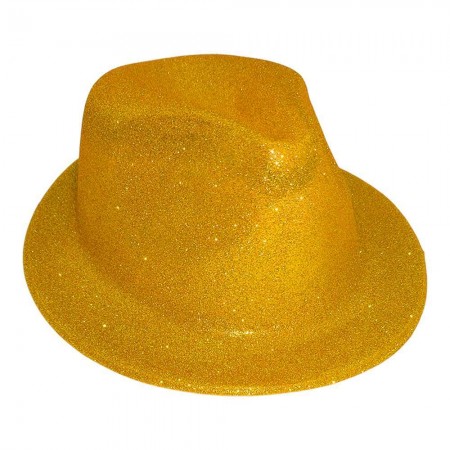 Шляпа детская Мафия блестящая (золото)