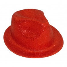 Шляпа детская Мафия блестящая (красная)