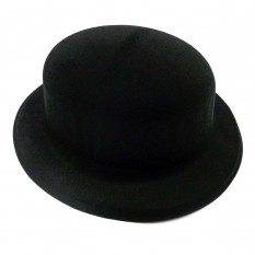 Шляпа Котелок флок (черная) (товар с дефектом)