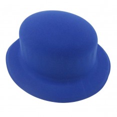 Шляпа Котелок флок (синяя)
