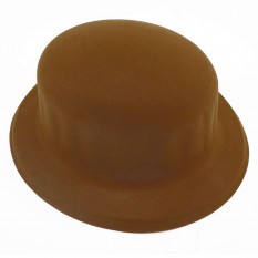 Шляпа Котелок флок (коричневая)