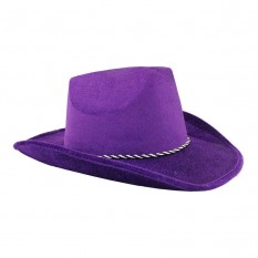 Шляпа Ковбоя велюровая (фиолетовая)