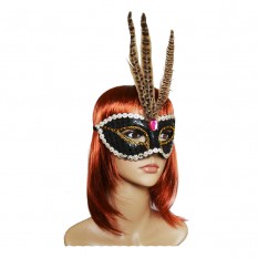 Венеціанська маска Фантазія (чорна)