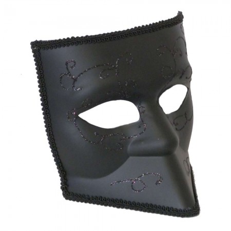 Венеціанська маска Баута (чорна)
