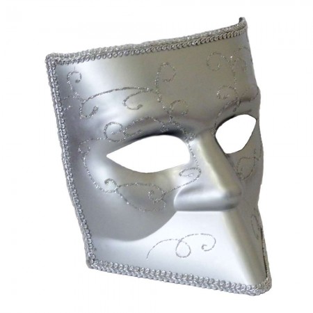 Венецианская маска Баута (серебро)