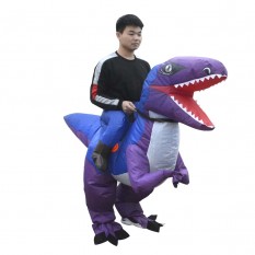 Надувной костюм Всадник на Тиранозавре (фиолетовый)