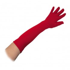 Перчатки эластан длинные (красные)