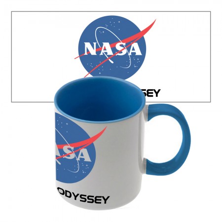 Чашка с принтом 65601 NASA (голубая)