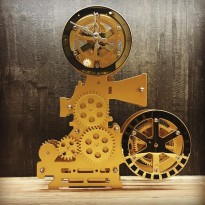 Часы Gear Clock Кинопроектор (золотой)
