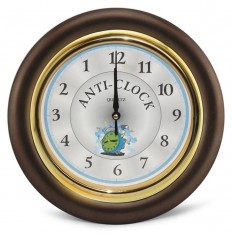 Часы идут в обратную сторону  Anti-clock (коричневый)