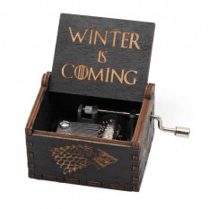 Музыкальная шкатулка винтажная Игра престолов (Winter Coming) черная