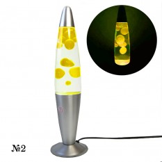 Лава лампа с парафином (34см) желтая