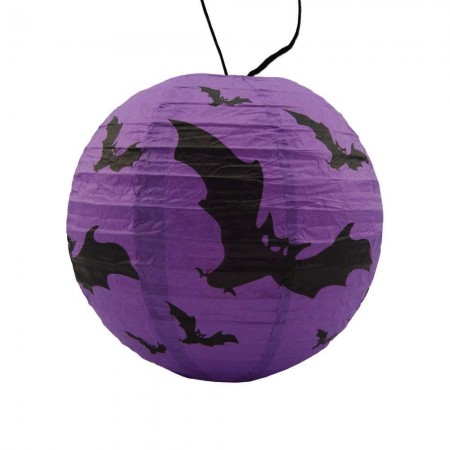 Декор подвесной (20см) фиолетовый с летучей мышью