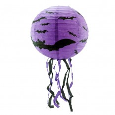 Декор подвесной (30см) фиолетовый с летучей мышью