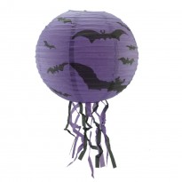 Декор подвесной (40см) фиолетовый с летучей мышью