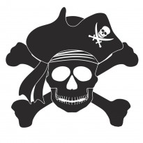 Интерьерная наклейка Череп Пирата