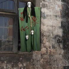 Декор для хэллоуина Призрачный Череп (95см) зеленый 10079