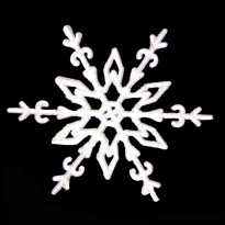 Украшение Снежинка Морозный рисунок 10х10см (1 шт) 9307