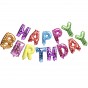 Фольгированные шары буквы  HAPPY BIRTHDAY, 40см, цветные